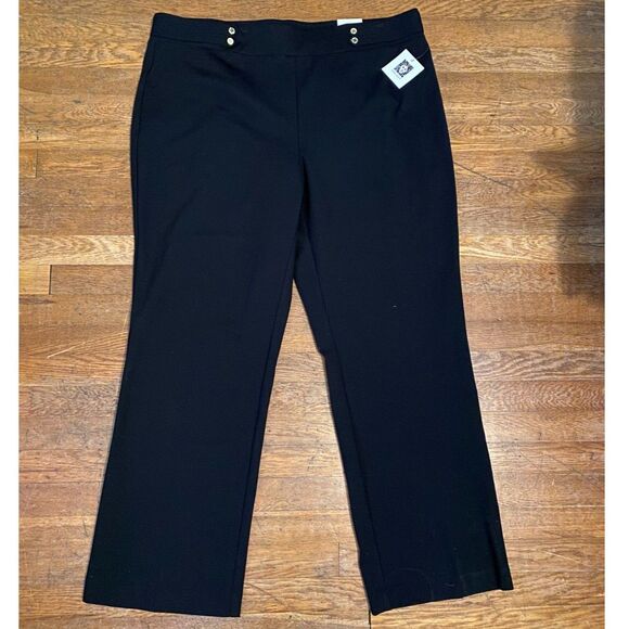NWT Anne Kline Black High Rise Trousers  Size 3X - Picture 1 of 9